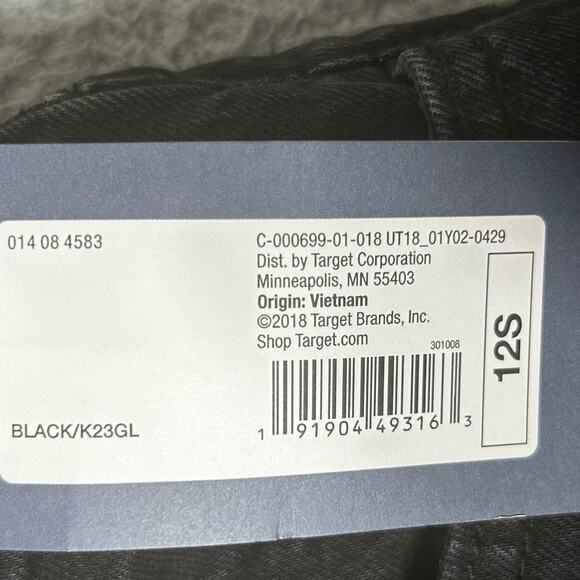 Universal Thread Jeans Womens 12S Short Black Vintage Straight Stretch Jeans NEW - Picture 12 of 16